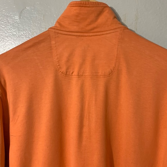 TOMMY BAHAMA 🔹 Men's 1/4 Zip Orange Long Sleeve Pullover Cotton Tee - Size S/P - Picture 6 of 14